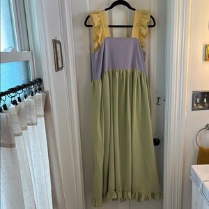 Sister Jane Yellow and Lavender Textured Dress